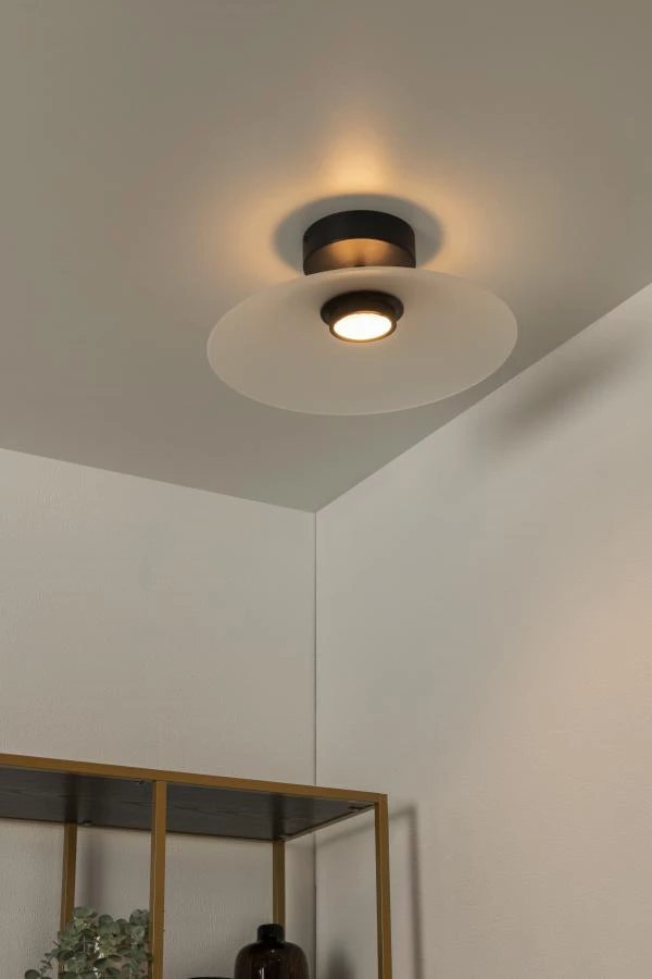Lucide Premium MENGA - Deckenleuchte - Ø 40 cm - LED Dim. - 1x11W 2700K - Opal - Atmosphäre 1